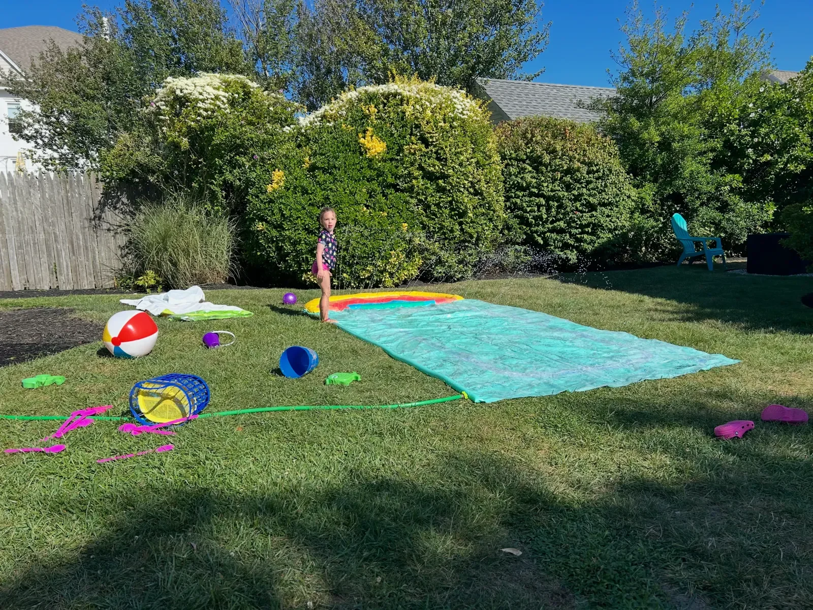 Kids playing in the backyard at Sea Reach