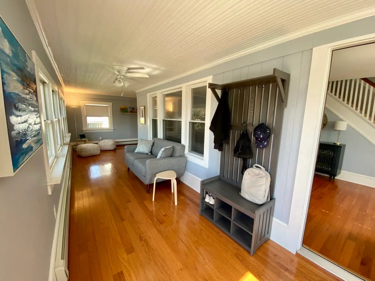 Wraparound porch lounge area