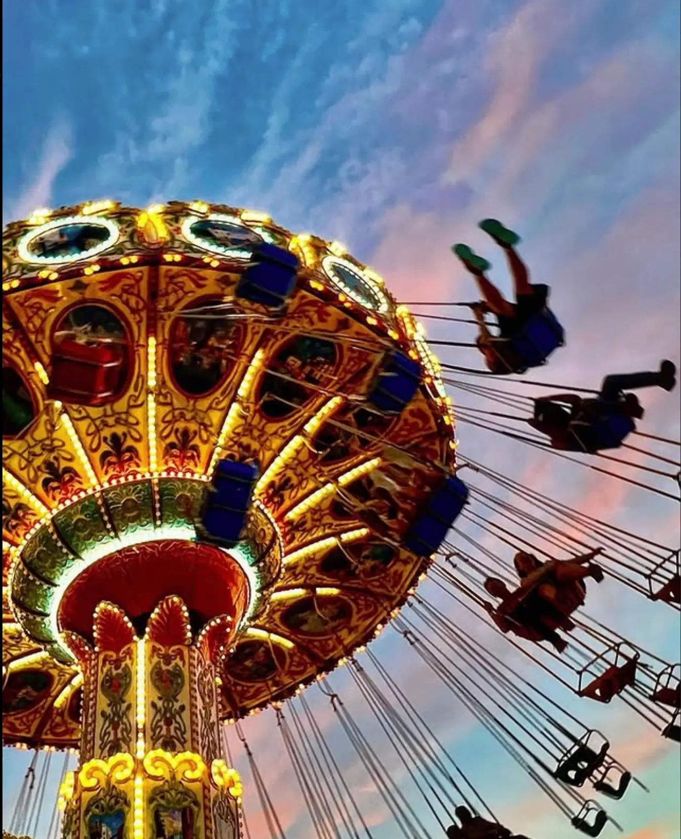 Boardwalk swings